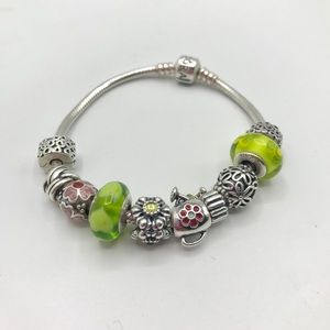 Pandora Jewelry - Authentic PANDORA Garden Themed Bracelet Pandora Jewelry - Authentic PANDORA Garden Themed Bracelet